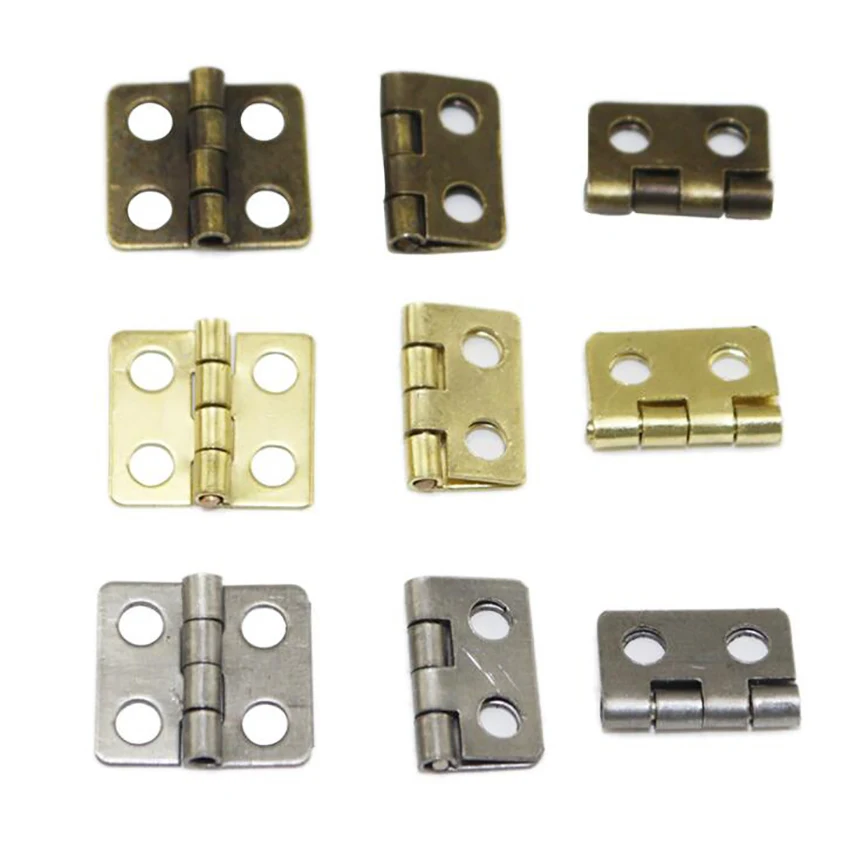 Furniture Hardware Replacement Parts - 20 ชิ้น/ล็อตเหล็กบานพับฮาร์ดแวร์ 13x12 มม.180 องศาการหมุน Retro