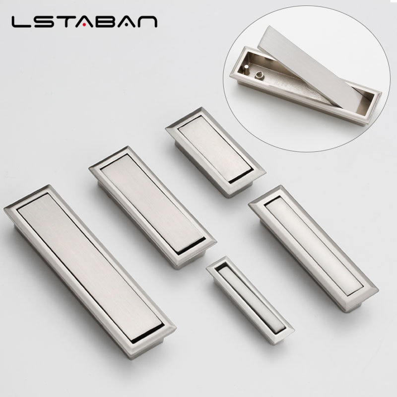 Japanese Furniture Hardware - โลหะผสมสังกะสีสไตล์ญี่ปุ่นทาทามิจับประตูการติดตั้งที่มองไม่เห็นฮาร์ดแวร์ลิ้นชักตู้เสื้อผ้าฮาร์ดแวร์มือจับฝังตัว