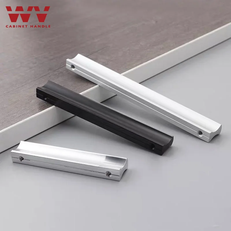 Furniture Hardware China - มือจับตู้ครัว YM และมือจับแบบดึง สีดำเงิน สำหรับตู้เสื้อผ้า ตู้เฟอร์นิเจอร์
