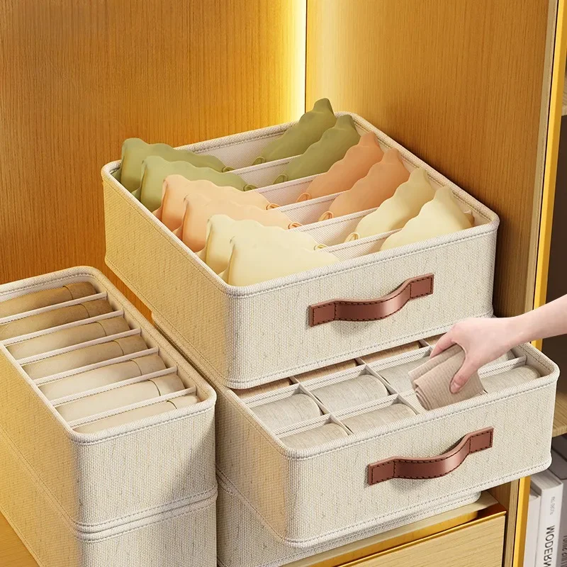 Drawer Organizer Peg - 1-5PCS ผ้าลิ้นชักสําหรับชุดชั้นในถุงเท้า Bras-ตู้เสื้อผ้ากล่องเก็บแบ่งพับตู้เสื้อผ้าชั้นวาง Se