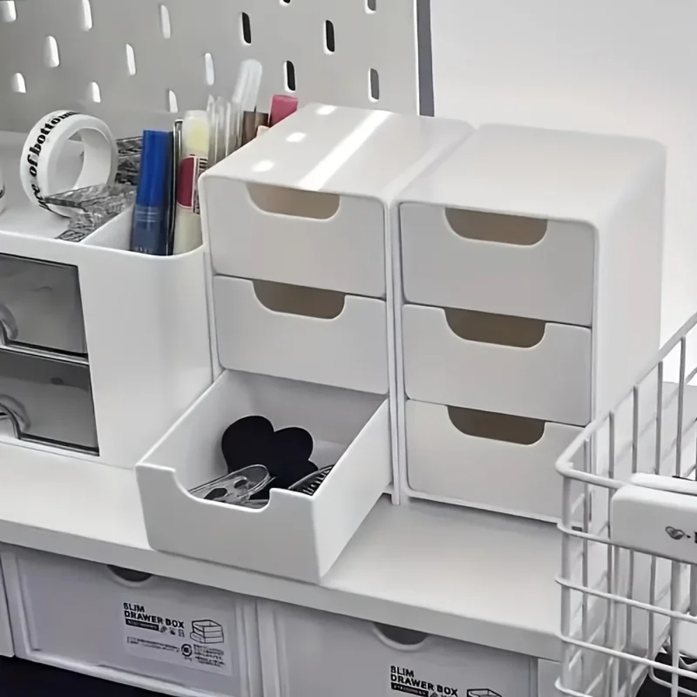 Drawer Organizer Peg - กล่องจัดระเบียบโต๊ะทำงาน 3 ชั้น ดีไซน์เก๋ พร้อมลิ้นชัก -