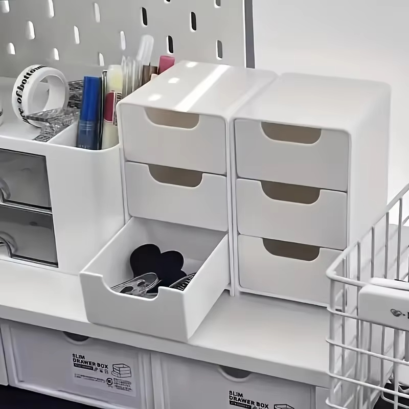 Drawer Organizer Peg - กล่องจัดระเบียบโต๊ะทำงาน 3 ชั้น ดีไซน์เก๋ พร้อมลิ้นชัก -