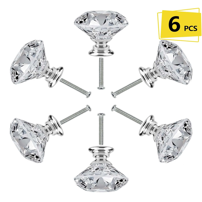 Furniture Hardware Tools - ลูกบิดตู้ 6 ชิ้น พร้อมสกรู ขนาด 30