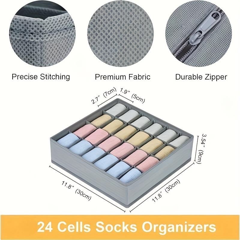 กล่องจัดเก็บแบบพับได้ 24 ช่อง, - Drawer Organizer Peg บทวิจารณ์และราคา