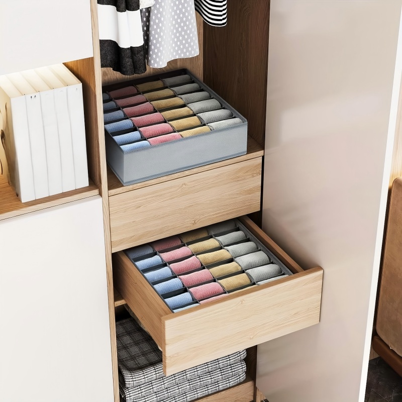กล่องจัดเก็บแบบพับได้ 24 ช่อง, - Drawer Organizer Peg บทวิจารณ์และราคา