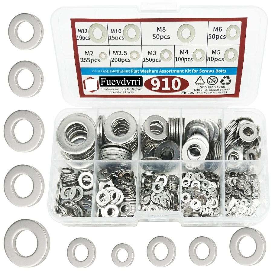 ชุดแหวนรองแบบแบน 910/200 ชิ้น  - Furniture Hardware Replacement Parts บทวิจารณ์และราคา