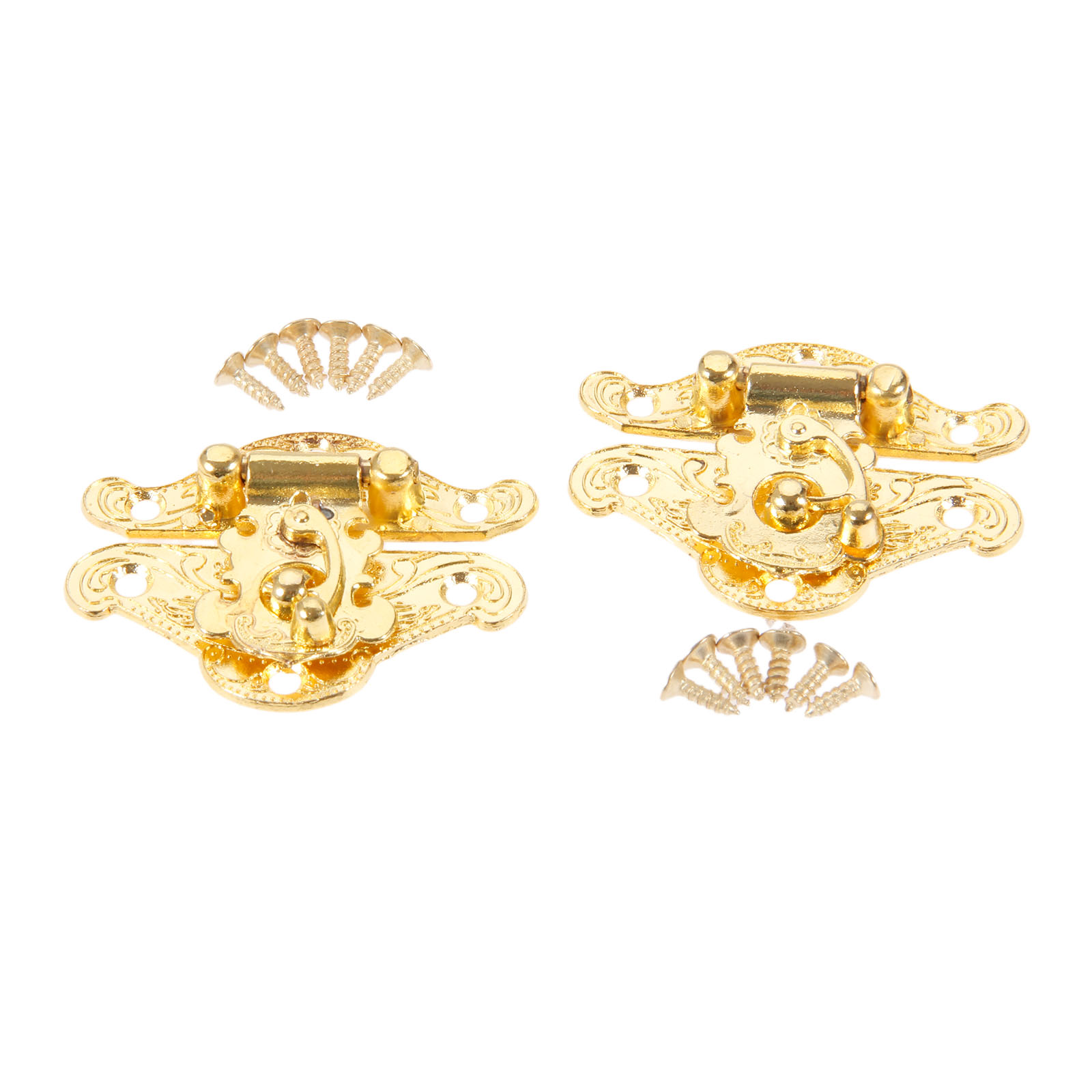 DRELD 2Pcs ทองโบราณกล่อง Latch - Furniture Hardware Tools บทวิจารณ์และราคา
