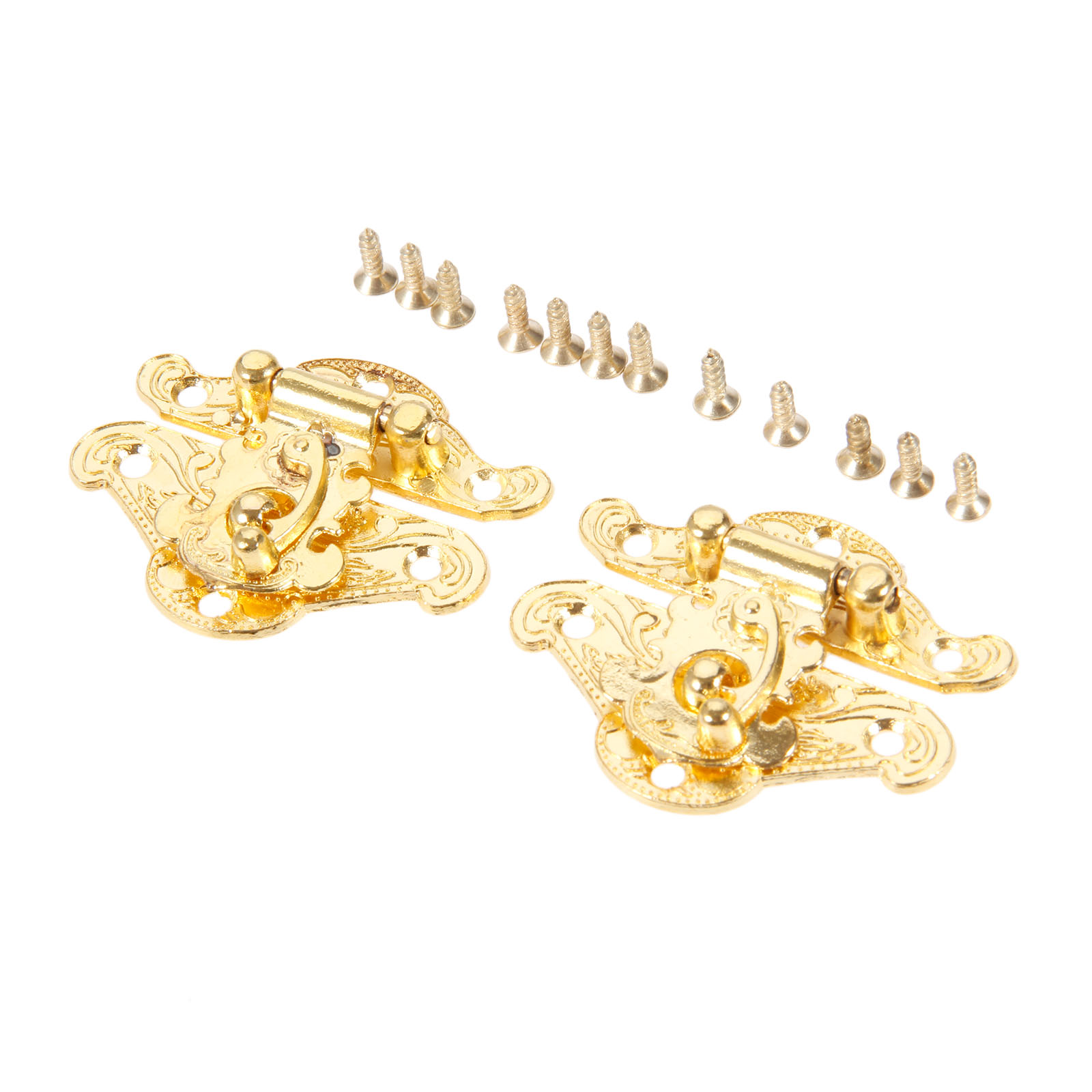 DRELD 2Pcs ทองโบราณกล่อง Latch - Furniture Hardware Tools บทวิจารณ์และราคา