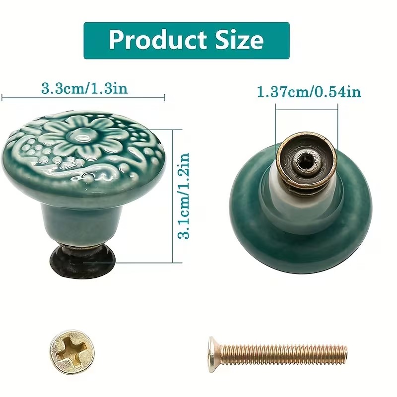 ลูกบิดตู้เซรามิก 12 ชิ้น, ลายด - Furniture Hardware China บทวิจารณ์และราคา