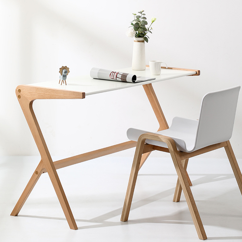 โต๊ะทำงานไม้เนื้อแข็งสไตล์นอร์ - Japanese Furniture Hardware บทวิจารณ์และราคา