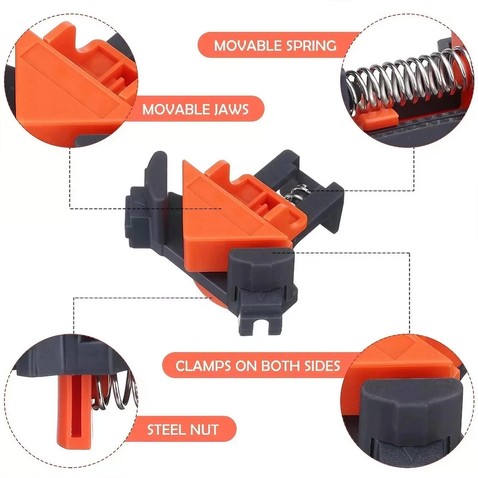ตัวหนีบมุมฉาก 90 องศา พรีเมียม - Furniture Hardware Tools บทวิจารณ์และราคา