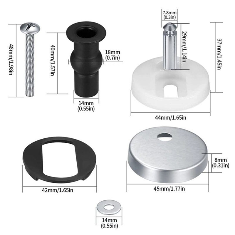 ชุดบานพับฝารองนั่งชักโครก 2 ชิ - Furniture Hardware Replacement Parts บทวิจารณ์และราคา