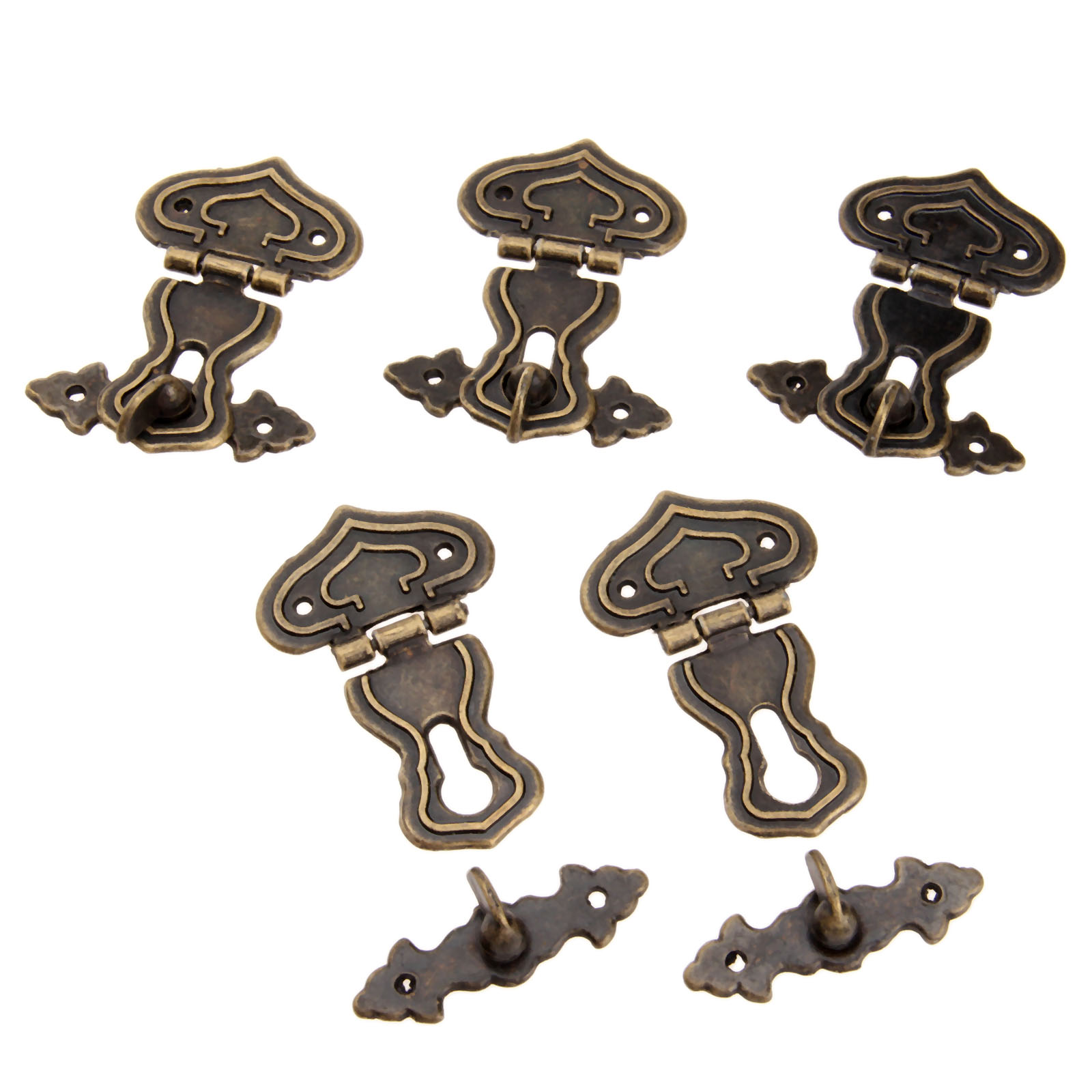 5Pcs 63X47มม.โบราณล็อคโลหะตกแต - Furniture Hardware Tools บทวิจารณ์และราคา