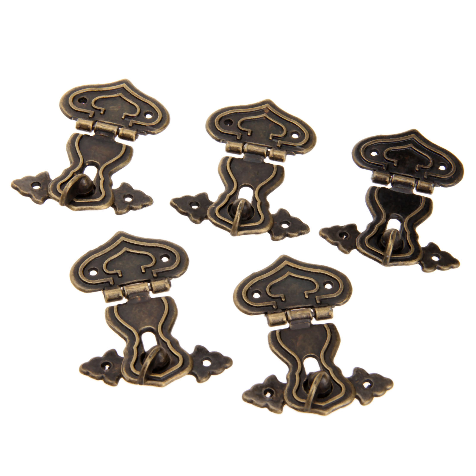 5Pcs 63X47มม.โบราณล็อคโลหะตกแต - Furniture Hardware Tools บทวิจารณ์และราคา