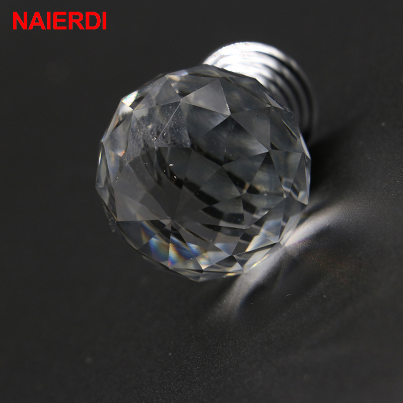 NAIERDI 20-30 มม.คริสตัลแก้วใส - Furniture Hardware China บทวิจารณ์และราคา